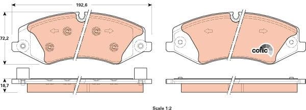 Brake pads front, Top Quality GDB1898 - image 3