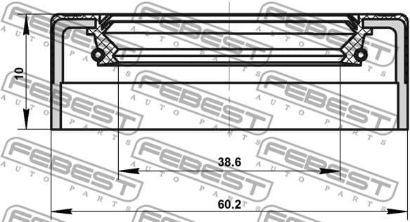 Shaft Seal, manual transmission main shaft 95NEY-40601012C - image 2