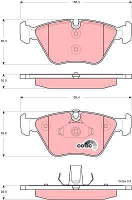Brake Pad Set, disc brake COTEC GDB1577 - image 2