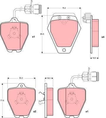 Brake Pad Set, disc brake GDB1162 - image 3