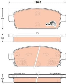Brake pads rear, Top Quality GDB1844 - image 3
