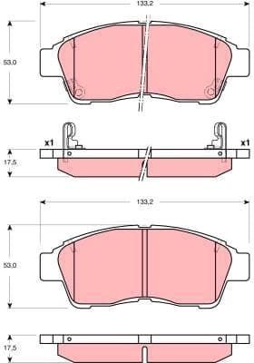 Brake Pad Set, disc brake GDB3300 - image 3