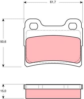 Brake Pad Set, disc brake GDB1639 - image 2