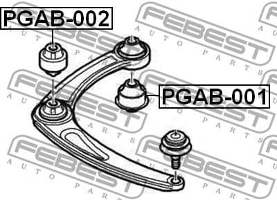 Mounting, control/trailing arm PGAB-002 - image 2