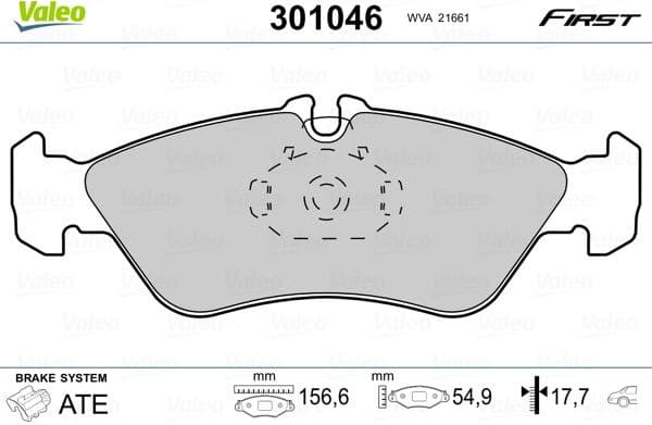 Brake Pad Set, disc brake ESSENTIAL 301046