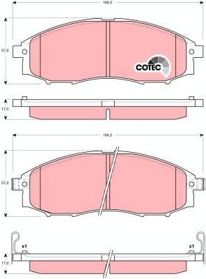 Brake Pad Set, disc brake COTEC GDB3340 - image 3
