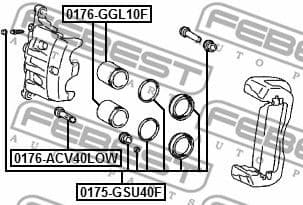 Repair Kit, brake caliper 0175-GSU40F - image 2