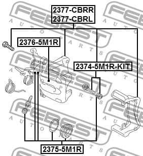 Repair Kit, brake caliper 2375-5M1R - image 2
