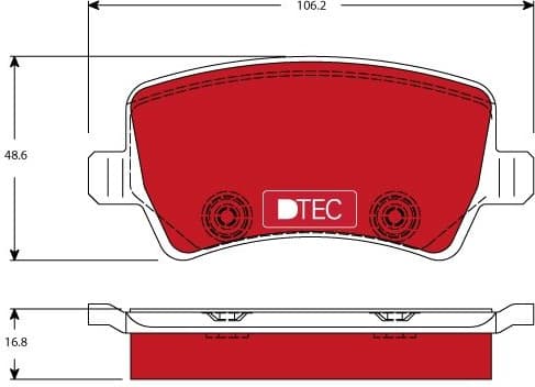 Brake Pad Set, disc brake DTEC COTEC GDB1685DTE - image 2