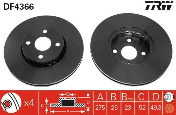 Brake Disc DF4366 - image 3