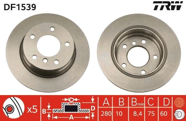 Brake Disc DF1539 - image 3