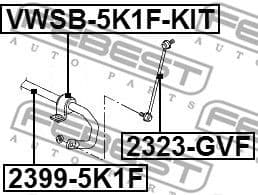 Link/Coupling Rod, stabiliser bar 2323-GVF - image 2