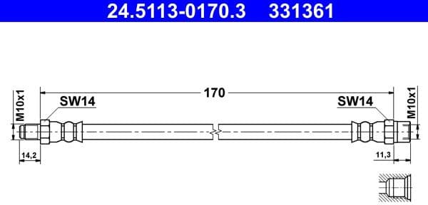 Brake Hose 24.5113-0170.3
