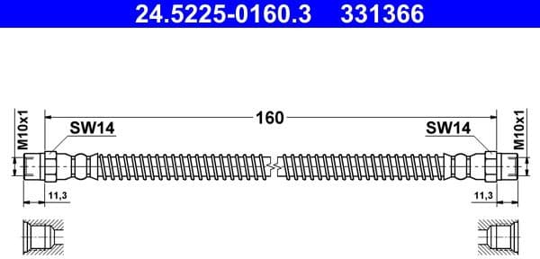 Brake Hose 24.5225-0160.3