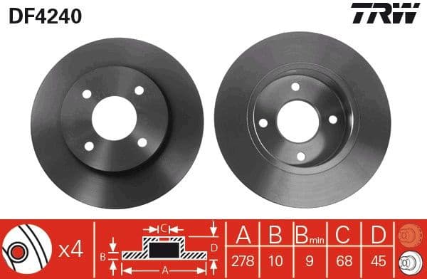 Brake Disc DF4240 - image 3