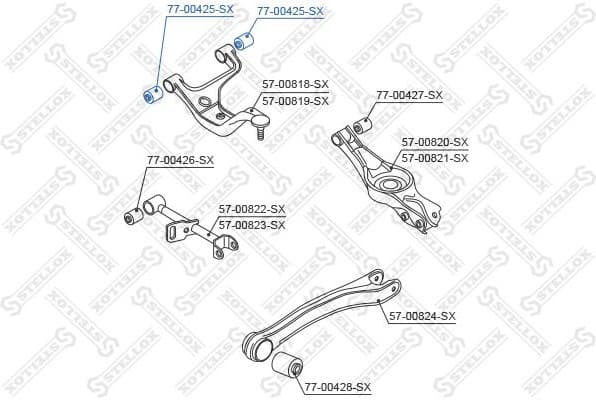 Mounting, control/trailing arm 77-00425-SX