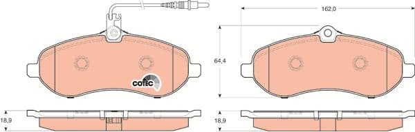 Brake Pad Set, disc brake COTEC GDB1719 - image 3