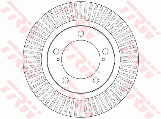Brake Disc TRW SINGLE DF6239S - image 2