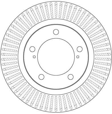 Brake Disc TRW SINGLE DF6239S - image 3