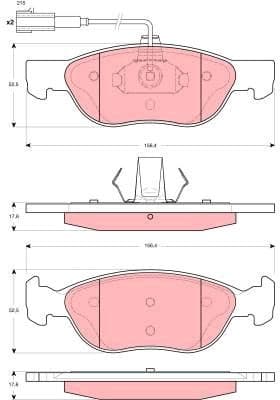 Brake Pad Set, disc brake GDB1486 - image 2