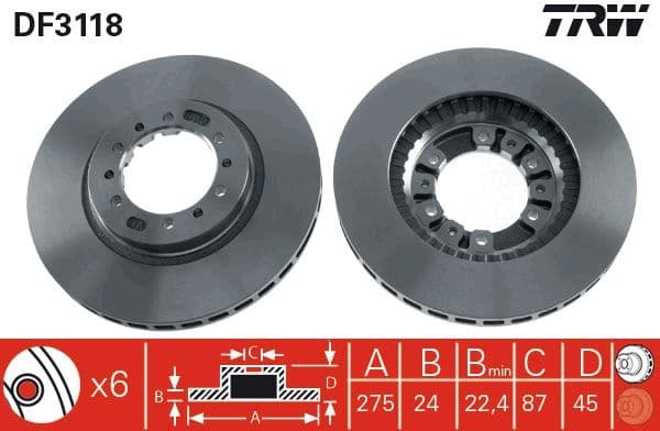 Brake Disc DF3118 - image 3