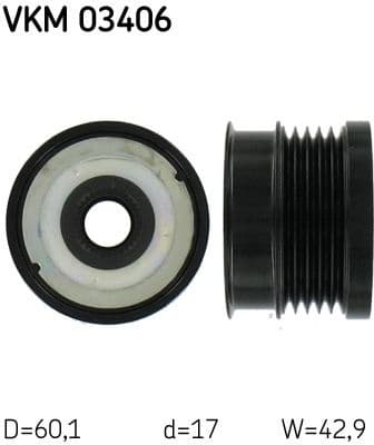 Alternator Freewheel Clutch VKM 03406 - image 2