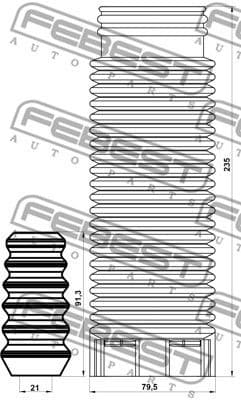 Dust Cover Kit, shock absorber SBSHB-S11R-KIT - image 2