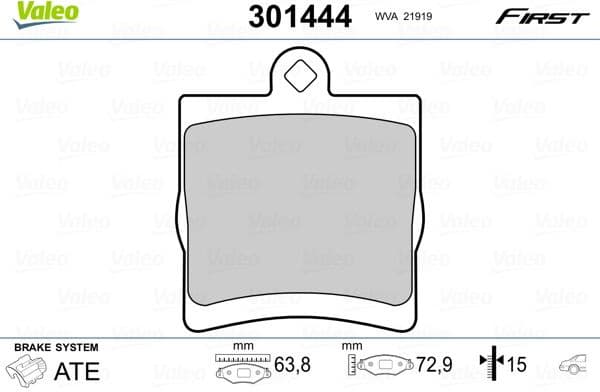 Brake Pad Set, disc brake ESSENTIAL 301444