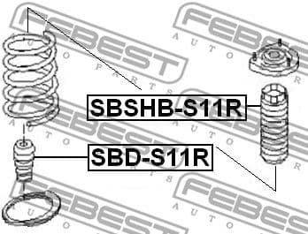 Protective Cap/Bellow, shock absorber SBSHB-S11R - image 2