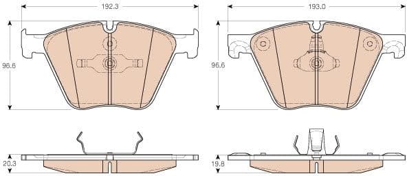 Brake pads front, Top Quality GDB1964 - image 3