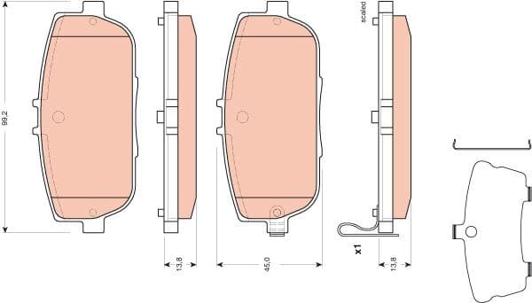 Brake Pad Set, disc brake GDB3402 - image 2