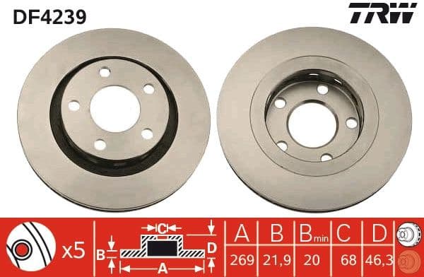 Brake Disc DF4239 - image 3