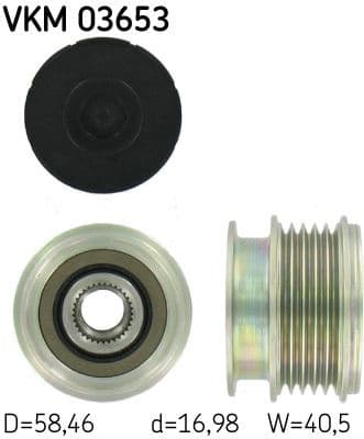 Alternator Freewheel Clutch VKM 03653 - image 2