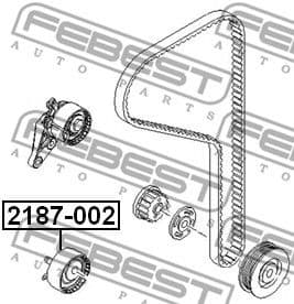 Tensioner Pulley, timing belt 2187-002 - image 2