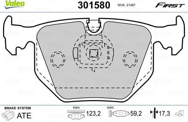 Brake Pad Set, disc brake ESSENTIAL 301580