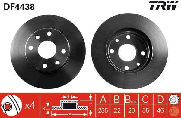 Brake Disc DF4438 - image 3