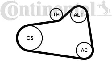 V-ribbed Belt Set 6PK905EXTRAK1