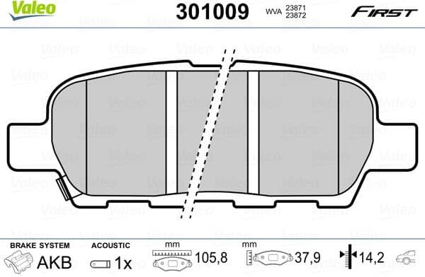 Brake Pad Set, disc brake ESSENTIAL 301009