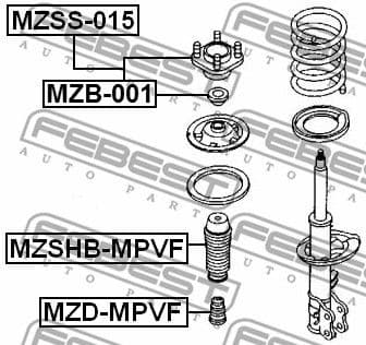 Repair Kit, suspension strut support mount MZSS-015 - image 2