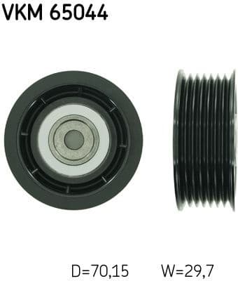 Deflection/Guide Pulley, V-ribbed belt VKM 65044 - image 2