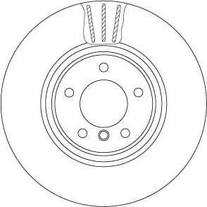 Brake Disc TRW SINGLE DF6609S - image 2