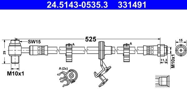 Brake Hose 24.5143-0535.3
