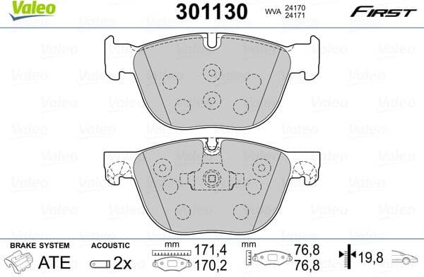 Brake Pad Set, disc brake ESSENTIAL 301130