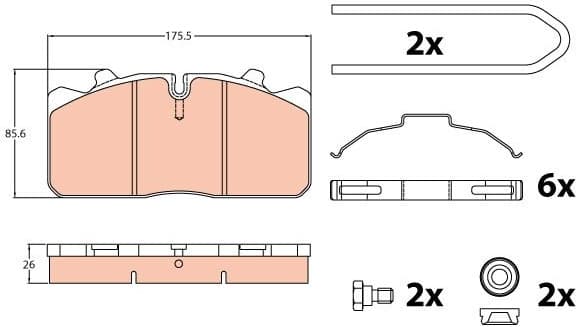 Brake Pad Set, disc brake GDB5069 - image 4