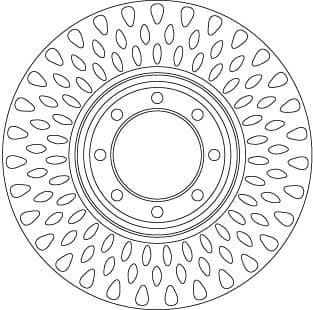 Brake Disc TRW SINGLE DF6688S - image 2