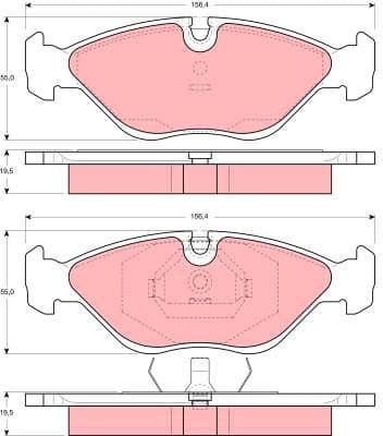 Brake Pad Set, disc brake GDB969 - image 2