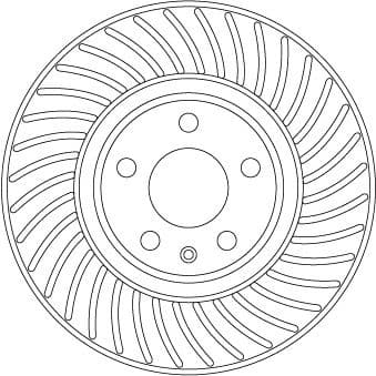 Brake Disc TRW SINGLE DF6950S - image 2