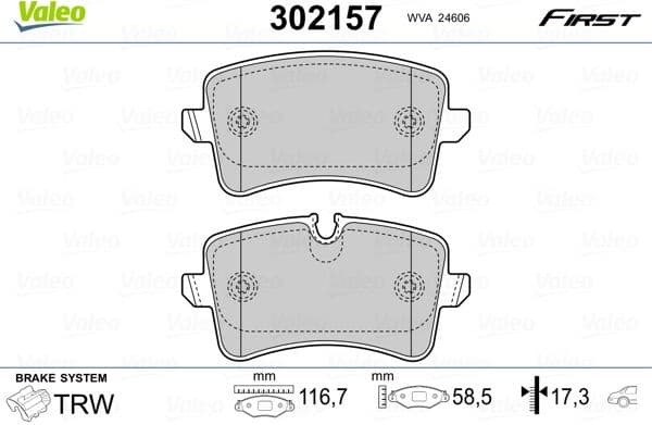 Brake Pad Set, disc brake ESSENTIAL 302157