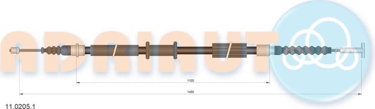 Cable Pull, parking brake 11.0205.1
