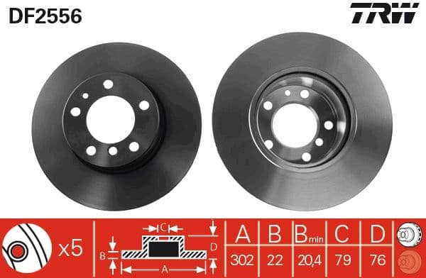 Brake Disc DF2556 - image 3